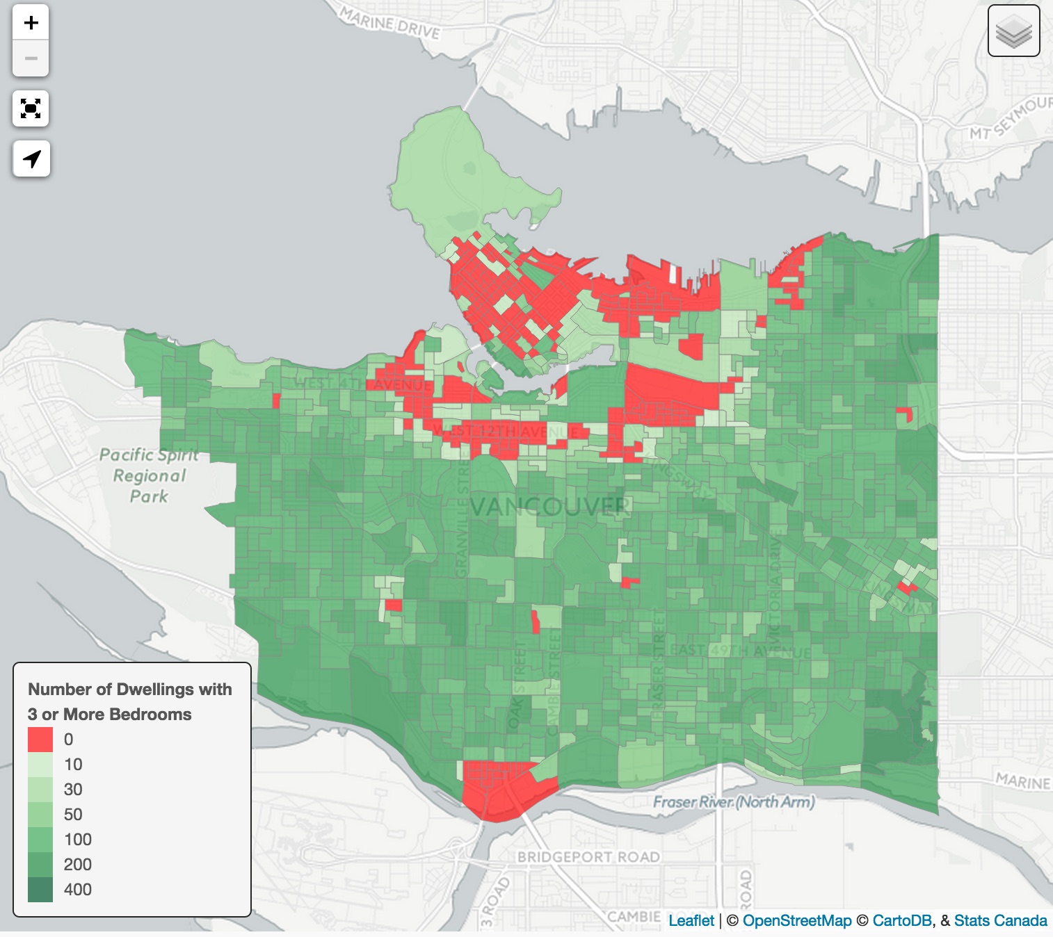 Vancouver Census Map